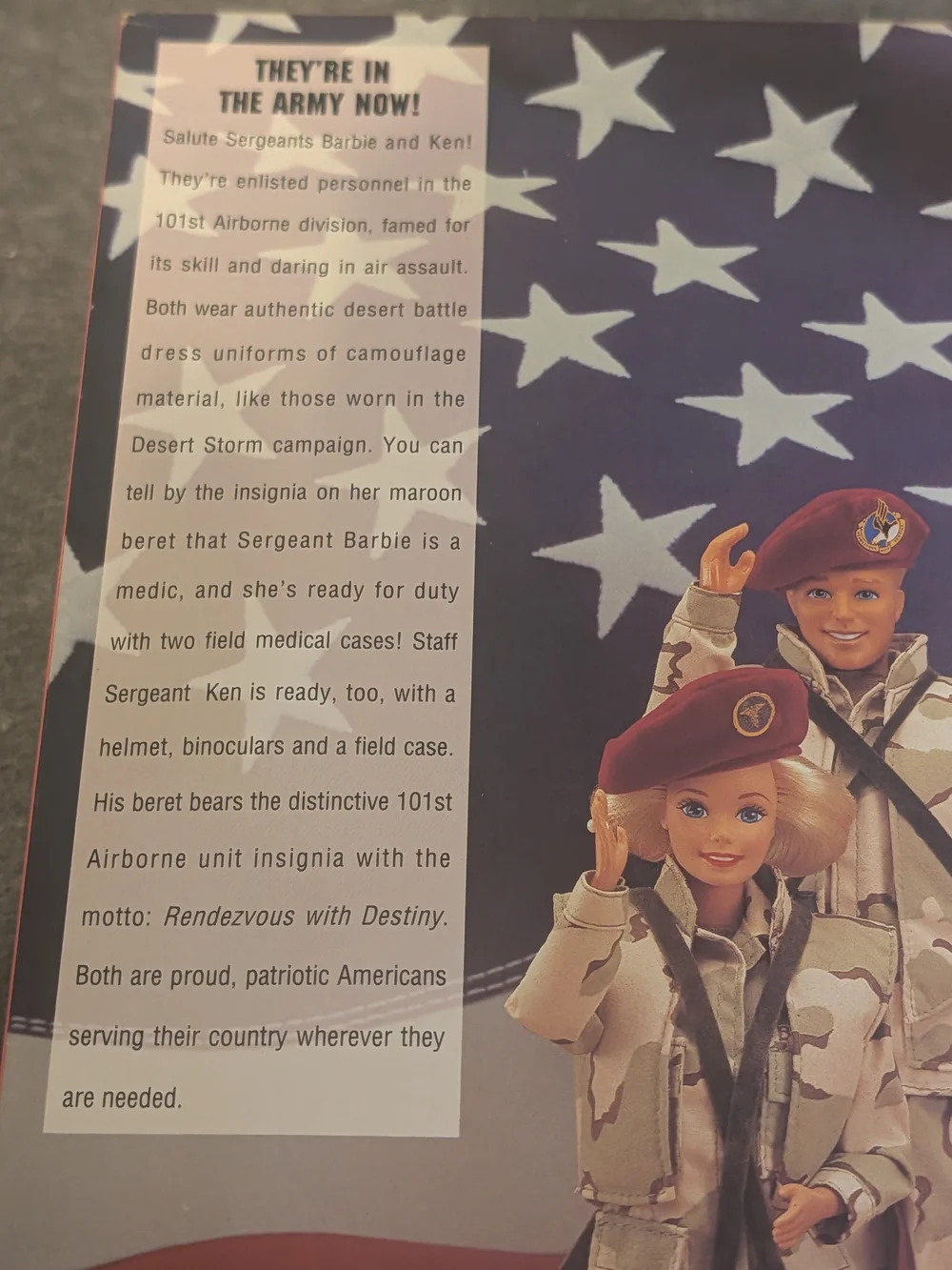 Barbie Army Doll in Pink Packaging with Maroon Beret/Mint/NRFB